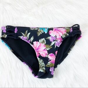Endless Sun Tropical Floral Bikini Bottoms Size Medium (Juniors)